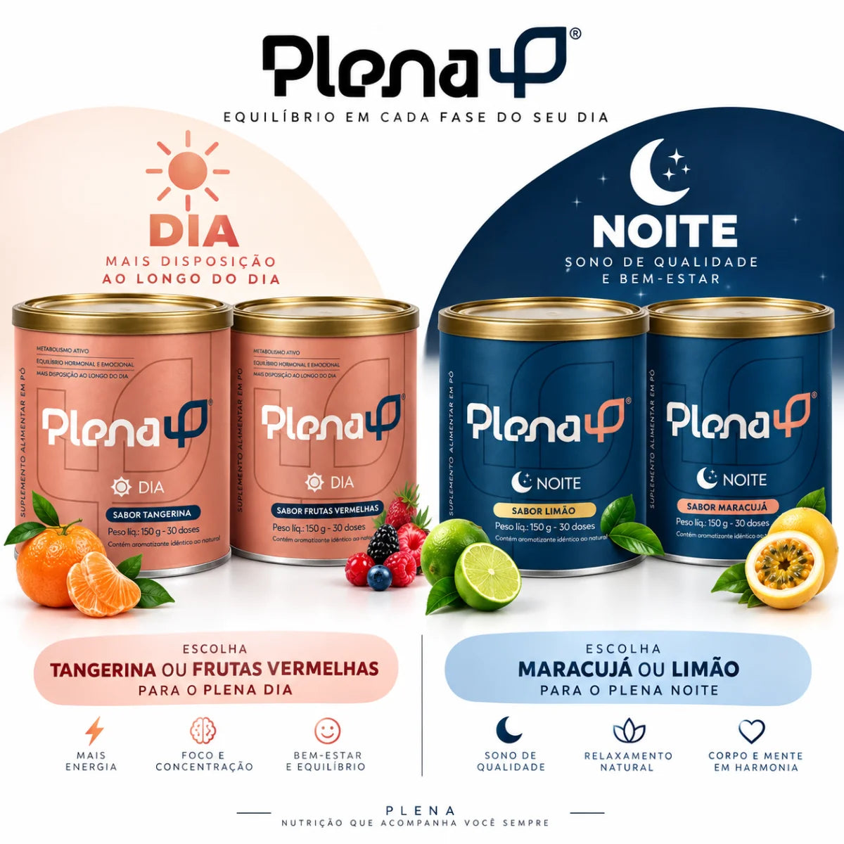 6X Kit Plena Dia e Noite (6 Meses) - Promoção de Lançamento